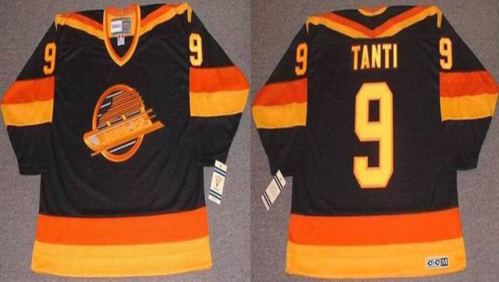 2019 Men Vancouver Canucks #9 Tanti Black CCM NHL jerseys1->edmonton oilers->NHL Jersey
